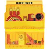 Premier Valve & Electrical Deluxe Lockout Station, None Padlocks, 32 Padlock Capacity, Padlocks Not Included Superchem Industries