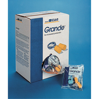 Bouchons d'oreilles classiques E-A-R, Vrac - Sac en poly, Grand, Avec cordon Superchem Industries