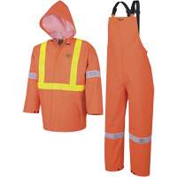R85 Ensemble imperm&eacute;able de s&eacute;curit&eacute; 3 pi&egrave;ces ignifuge Element FR, PVC, Petit, Orange haute visibilit&eacute; Superchem Industries