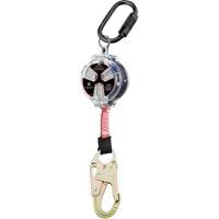 Cordage de s&eacute;curit&eacute; autor&eacute;tractable avec petit mousqueton Dynamic, 6', Polyester, Pivotant Superchem Industries