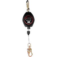 Cordage de s&eacute;curit&eacute; autor&eacute;tractable Dynamic, 20', Acier galvanis&eacute;, Pivotant Superchem Industries