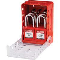 Ultra Compact Group Lockout Box with Nylon Safety Lockout Padlocks, Red Superchem Industries