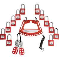 Lock & Tag Carrier with Keyed Different Nylon Safety Lockout Padlocks Superchem Industries