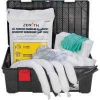 Trousses contre les d&eacute;versements dans une boîte &agrave; outils, Huile seulement, Bac, Absorbance de 31 gal. US Superchem Industries