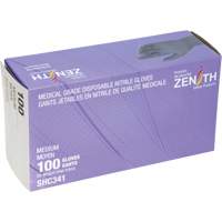 Gants jetables de calibre m&eacute;dical, Moyen, Nitrile, 6 mils, Sans poudre, Noir, Classe 2 Superchem Industries