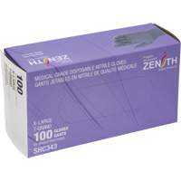 Medical Grade Disposable Gloves, X-Large, Nitrile, 6-mil, Powder-Free, Black, Class 2 Superchem Industries