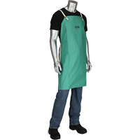 Dynamic Ironcat&reg; FR Cotton Sateen Apron, Bib, Green Superchem Industries