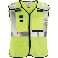 Gilet de s&eacute;curit&eacute; &agrave; maille d&eacute;tachable, Noir/Jaune lime haute visibilit&eacute;, Moyen/Petit Superchem Industries
