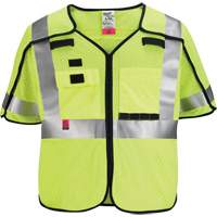 Gilet de s&eacute;curit&eacute; &agrave; maille d&eacute;tachable, Noir/Jaune lime haute visibilit&eacute;, Moyen/Petit Superchem Industries