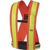 5593 Bretelles de s&eacute;curit&eacute;, Orange haute visibilit&eacute;, Couleur r&eacute;fl&eacute;chissante Jaune, Taille unique Superchem Industries