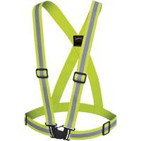 5497 Bretelles de s&eacute;curit&eacute;, Jaune lime haute visibilit&eacute;, Couleur r&eacute;fl&eacute;chissante Argent, Taille unique Superchem Industries