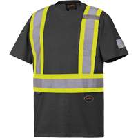 6976 Safety T-Shirt, Cotton, Small, Black Superchem Industries