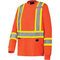 6981 Long-Sleeved Safety Shirt, Cotton, Small, High Visibility Orange Superchem Industries