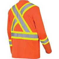 6981 Long-Sleeved Safety Shirt, Cotton, Small, High Visibility Orange Superchem Industries