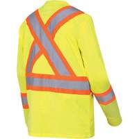 6982 Long-Sleeved Safety Shirt, Cotton, Small, High Visibility Lime-Yellow Superchem Industries