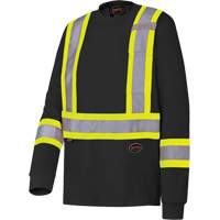 6983 Long-Sleeved Safety Shirt, Cotton, X-Small, Black Superchem Industries