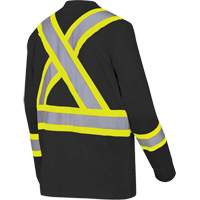 6983 Long-Sleeved Safety Shirt, Cotton, X-Small, Black Superchem Industries