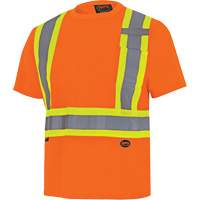 6990 Bird's-Eye Safety Shirt, Polyester, X-Small, High Visibility Orange Superchem Industries