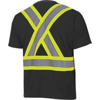 6992 Bird's-Eye Safety Shirt, Polyester, X-Small, Black Superchem Industries