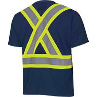 6992N Bird's-Eye Safety Shirt, Polyester, X-Small, Navy Blue Superchem Industries