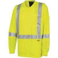6905A Ultra-Cool Ultra-Breathable Long-Sleeved Safety Shirt, X-Small, High Visibility Lime-Yellow Superchem Industries
