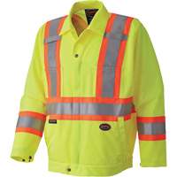 5999J Traffic Safety Jacket, Polyester, High Visibility Lime-Yellow, X-Small Superchem Industries