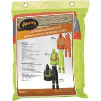 5599 Lightweight Waterproof Rain Suit, Polyester/PVC, X-Small, High Visibility Lime-Yellow Superchem Industries