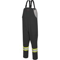5629BK The Rock 300D Bib Pants, Polyester, Small, Black Superchem Industries