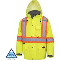 5031 Waterproof Quilted Safety Parka, High Visibility Lime-Yellow, Small Superchem Industries