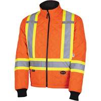 5015A Quilted Freezer Jacket, Polyester, High Visibility Orange, X-Small Superchem Industries