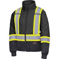 5017 Quilted Freezer Jacket, Polyester, Black, X-Small Superchem Industries