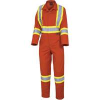 5514W Women's Safety Coveralls, X-Small, High Visibility Orange Superchem Industries
