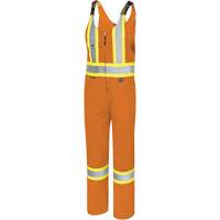 6617T Salopettes, Polyester, 40, Orange haute visibilit&eacute; Superchem Industries