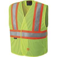 6916A Flame Resistant Safety Vest, High Visibility Lime-Yellow, Medium/Small, Polyester Superchem Industries