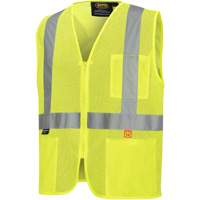 6944 FR Safety Vest, High Visibility Lime-Yellow, Small, Polyester Superchem Industries