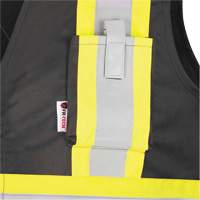 7729 FR-Tech&reg; Flame-Resistant Arc Safety Vest, Small, Black, 10 cal/cm² Superchem Industries