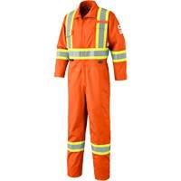 7702T Combinaison FR-Tech contre les arcs, Taille 40 (grand taille), Orange haute visibilit&eacute;, 10 cal/cm² Superchem Industries