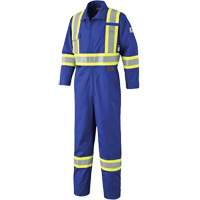 7706 FR-Tech&reg; Flame-Resistant Coverall with Leg Zippers, Size 36, Royal Blue, 9.7 cal/cm² Superchem Industries