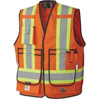 7732 FR-Tech&reg; Flame-Resistant Arc Surveyor's Vest, Small, High Visibility Orange, 9.7 cal/cm² Superchem Industries