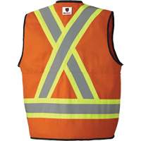 7732 FR-Tech&reg; Flame-Resistant Arc Surveyor's Vest, Small, High Visibility Orange, 9.7 cal/cm² Superchem Industries