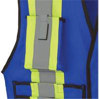 7733 FR-Tech&reg; Flame-Resistant Arc Surveyor's Vest, Small, Royal Blue, 9.7 cal/cm² Superchem Industries