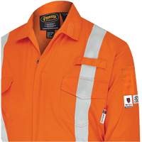7702BB FR-Tech&reg; 2-Tone Safety Coverall, Size 36, Navy Blue/Orange, 10 cal/cm² Superchem Industries