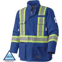 5523 Flame-Resistant Safety Parka, Small, Royal Blue, 58 cal/cm² Superchem Industries