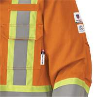 5533 Flame-Resistant Safety Parka, Small, High Visibility Orange, 58 cal/cm² Superchem Industries