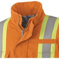 5533 Flame-Resistant Safety Parka, Small, High Visibility Orange, 58 cal/cm² Superchem Industries