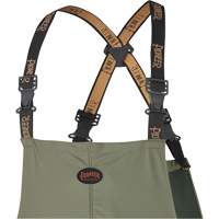 D7020 Dry King&reg; Stretch Bib Pants, X-Small, Polyurethane, Green Superchem Industries