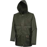 D8120J Nailhead Ripstop Tree Planter Hooded Jacket, Polyester/PVC, X-Small, Green Superchem Industries