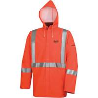 576J Veste de pluie ignifuge haute visibilit&eacute;, Petit, Orange haute visibilit&eacute; Superchem Industries