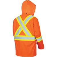 5892PKT High-Visibility FR Waterproof Safety Jacket, X-Small, High Visibility Orange Superchem Industries