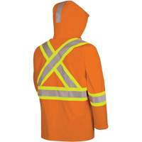 5880 Manteau de pluie ignifuge et protection contre les &eacute;clats d'arc &eacute;lectrique, T-petit, Orange haute visibilit&eacute;, 10 cal/cm² Superchem Industries